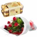 Valentines Day Gift in Bangladesh-Flowers with Chocolates