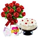 Online Gift Shop Dhaka - Flowers, Mug with Cake 