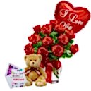 Bangladesh Gift Shop - Flowers, Bear with Balloons