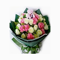 Send White Roses & Pink Carnations to Dhaka in Bangladesh