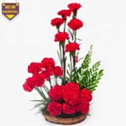 Send Basket Of Red Carnations to Dhaka in Bangladesh