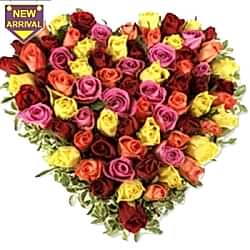 Send Colorful Celebration Heart to Dhaka in Bangladesh