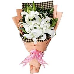 Send 6 White Perfume lilies to Dhaka in Bangladesh