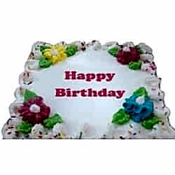 Send 2.2 pounds Square shape vanilla cake by Swiss Cake to Dhaka in Bangladesh