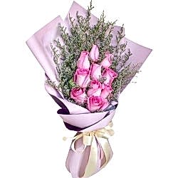12 Red Rose Bouquet with Greenery