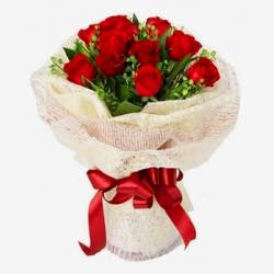 Send 12 Red Rose in Bouquet to Dhaka in Bangladesh