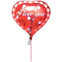 Send 1 piece heart shape mylar love balloon to Dhaka in Bangladesh