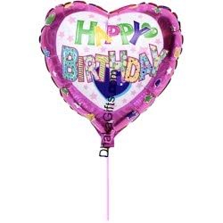 Send 1 piece heart shape mylar Birthday balloon to Dhaka in Bangladesh