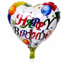 Send 1 piece heart shape mylar Birthday balloon to Dhaka in Bangladesh