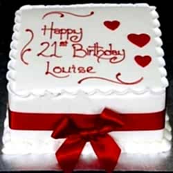 Vanilla Square Shape Cake by Coopers cake to Philippines