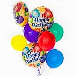 Send 2pcs mylar and 6 pcs latex balloons to Dhaka in Bangladesh