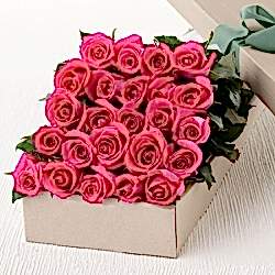 24 Red Roses in Box to Dhaka