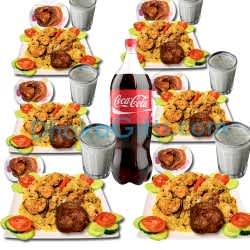 biryani  chicken roast,zali kabab,borhani and coke send to dhaka