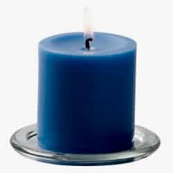blue glass candle send to dhaka