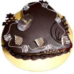 send mr.baker chocolate heart cake to dhaka