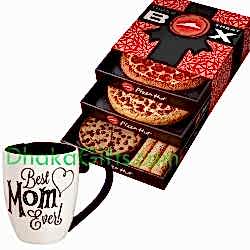send mother's day mug with triple treat box from pizza hut to dhaka