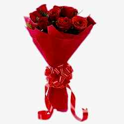 Send 6 Red Roses in Bouquet to Dhaka