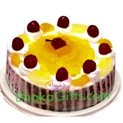 send king's half kg chocolate mousse and vanilla cake to dhaka