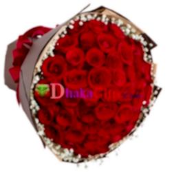 send red love - 36 red roses bouquet to dhaka