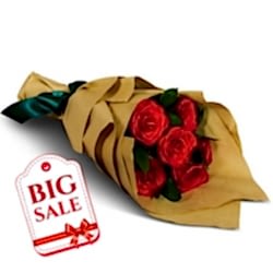 Send 6 Red Roses in Bouquet to Dhaka