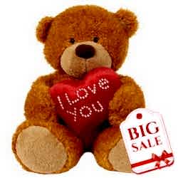 Send Small Size Bear with Love Heart to Dhaka