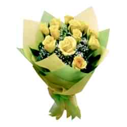 Send 12 Yellow Roses Bouquet to Dhaka in Bangladesh