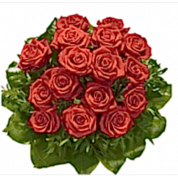Send One Dozen Red Rose Bouquet with Greency to Dhaka in Bangladesh