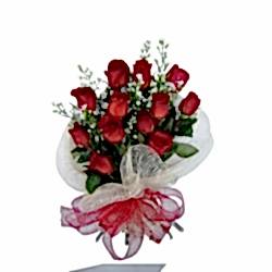 Send 12 Red Roses in a Bouquet  to Dhaka in Bangladesh