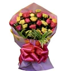 Send 24 Red And Yellow  Roses to Dhaka