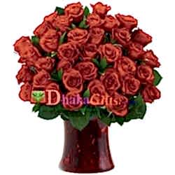 Send Three Dozen Long Stemmed Red Roses to Dhaka in Bangladesh