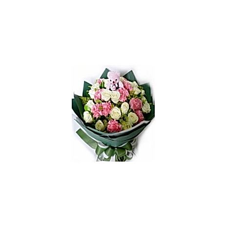 Send White Roses & Pink Carnations to Dhaka in Bangladesh