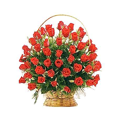 Send 50 Roses Basket to Dhaka in Bangladesh