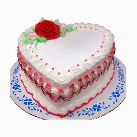 Send 4.4 pounds Vanilla Heart Cake by Yummy Yummy to Dhaka in Bangladesh
