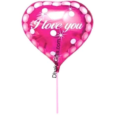 Send 1 piece heart shape mylar love balloon to Dhaka in Bangladesh