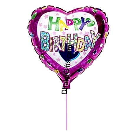 Send 1 piece heart shape mylar Birthday balloon to Dhaka in Bangladesh