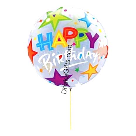 Send 1 piece round shape mylar Birthday balloon to Dhaka in Bangladesh