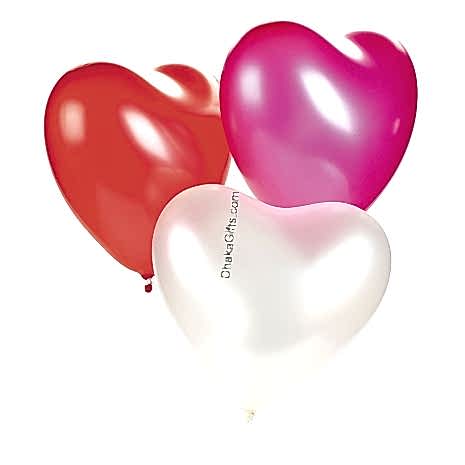Send 3 piece heart shape mylar love balloon to Dhaka in Bangladesh