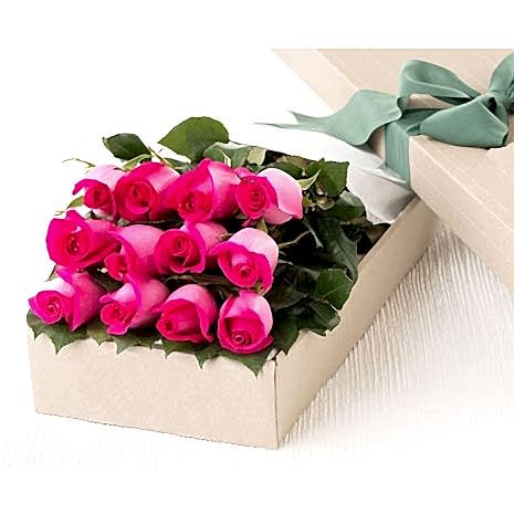 12 Red Roses in Box to Dhaka