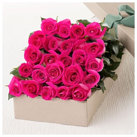24 Red Roses in Box to Dhaka