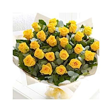 Send 24 Yellow Roses in Bouquet to Dhaka