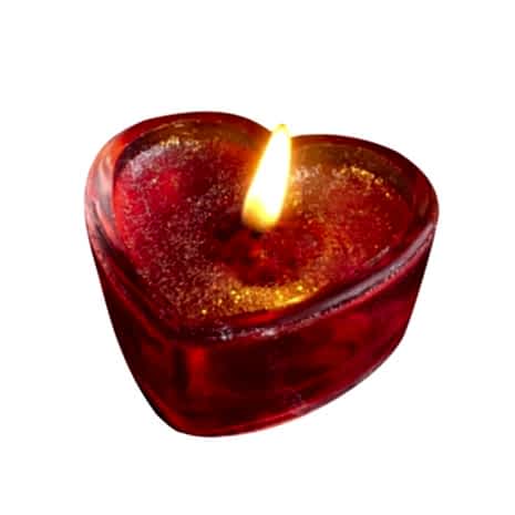 send gift red heart candle bd