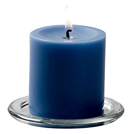 blue glass candle send to dhaka