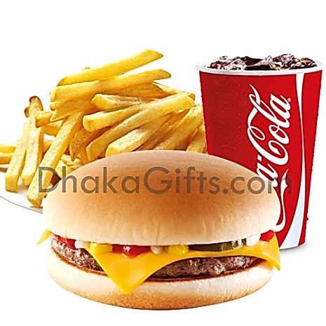 cheese burger meal to dhaka