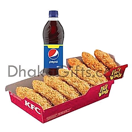 send kfc 8 pcs crispy chicken with 1 liter pepsi to dhaka