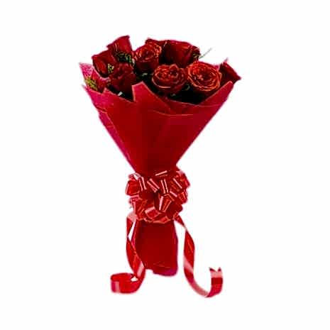 Send 6 Red Roses in Bouquet to Dhaka