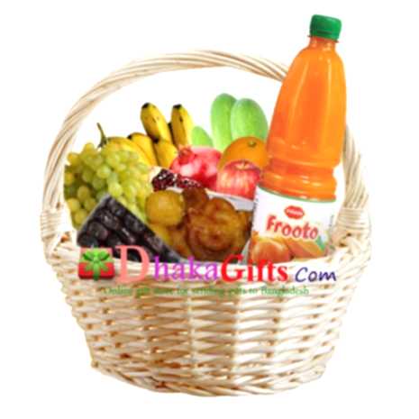 send iftar mix basket with juice 1 liter to dhaka