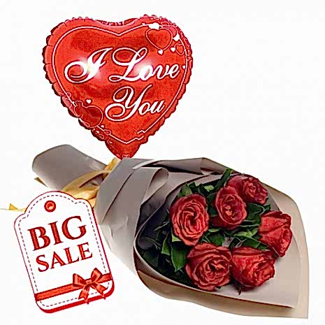 Valentines Gift for Wife in Bangladesh - Roses & Balloon