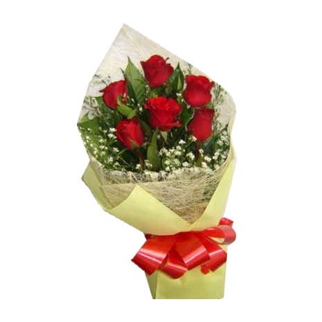 6 Red Rose Bouquet
