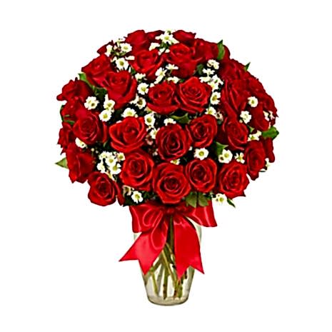 Send 3 Dozen Red Roses in FREE Vase to Dhaka in Bangladesh